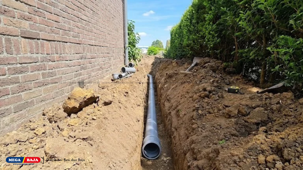 enerapan pipa PVC sangat mendominasi pada jaringan air bersih utama