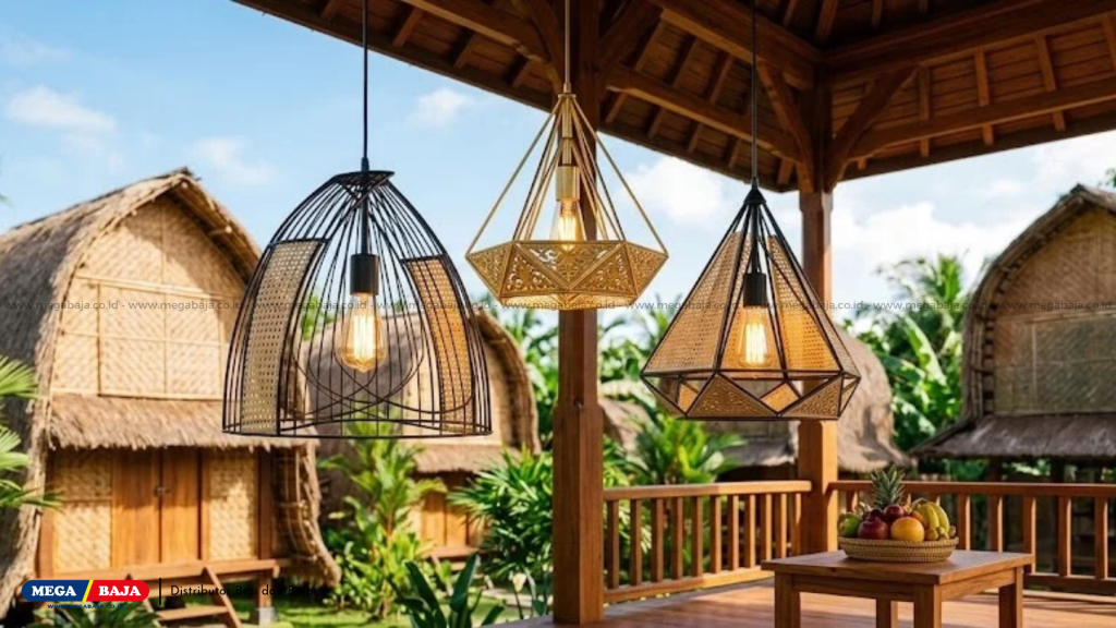 Desain Lampu Gantung Minimalis Motif Lombok