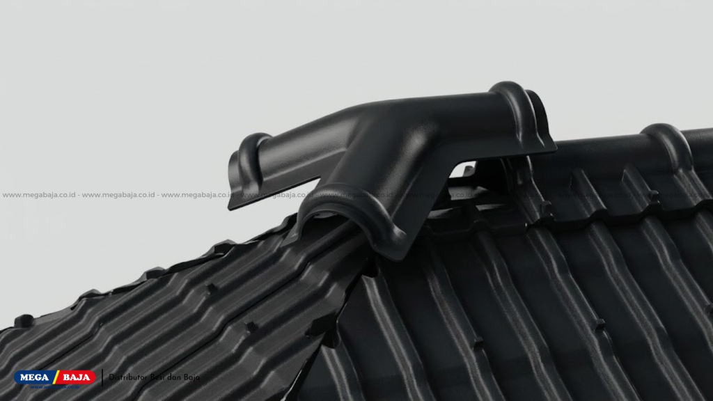 komponen 3-Way Ridge terpasang