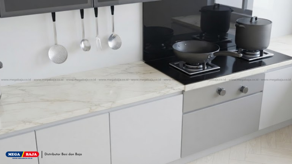 Granit tile merupakan investasi material interior terbaik untuk area dapur modern