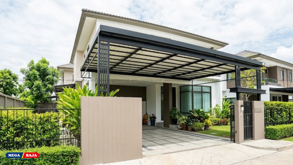 Penggunaan Pada Kanopi Dan Carport dengan Besi Hollow Galvanis