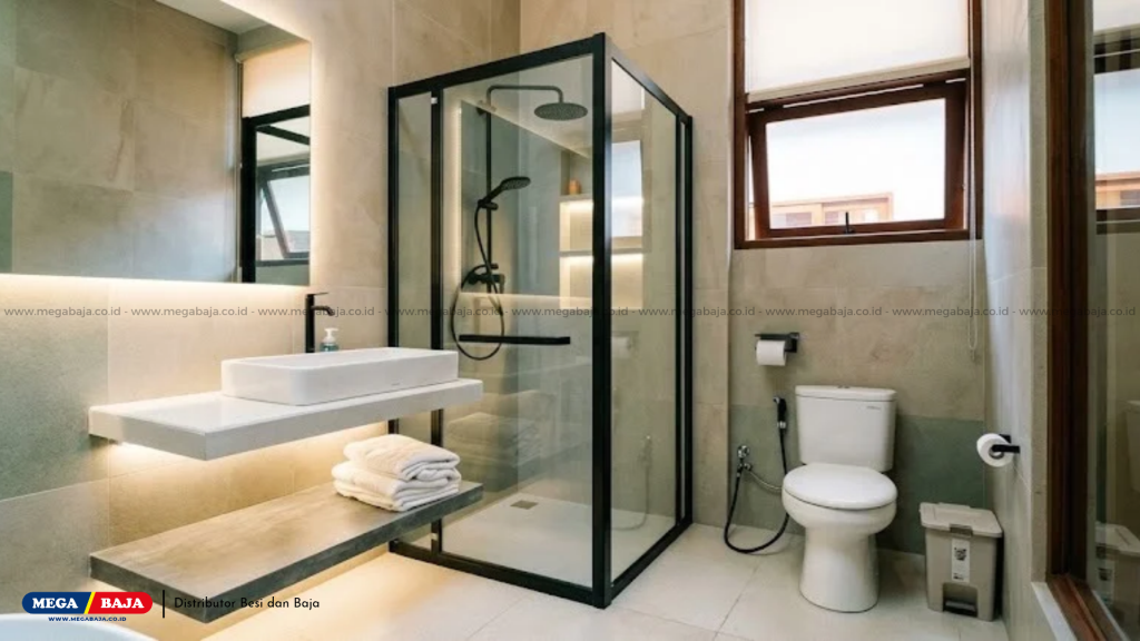 Mengenal Partisi Kaca Kamar Mandi : Solusi Efisiensi Desain Konstruksi Modern