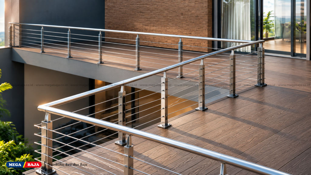 Mega Deck Motif Serat Kayu merupakan solusi material lantai mezzanine dan floordeck