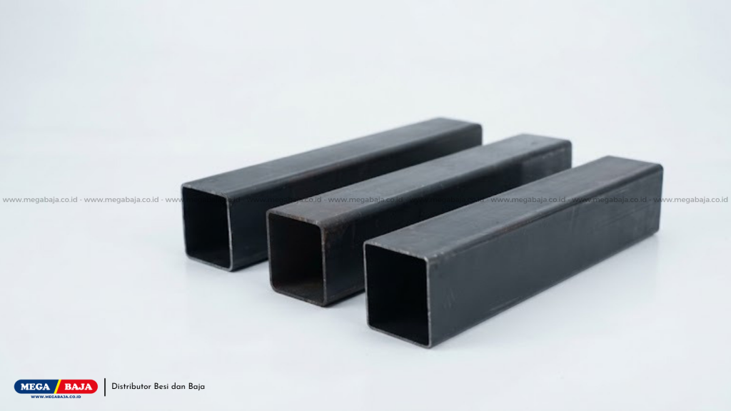 besi hollow hitam dengan ketebalan minimal 1.6 mm hingga 2.0 mm