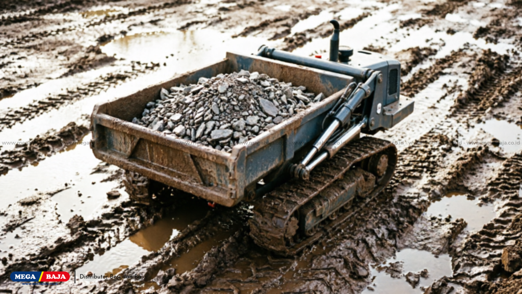 Tracked Dump Carrier Pengangkut Material Lumpur