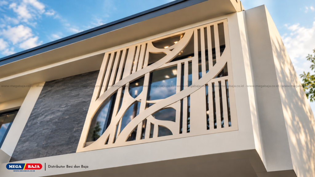 Mewujudkan Rumah Bertema Edukasi Industrial dengan Besi Plat Laser Cutting