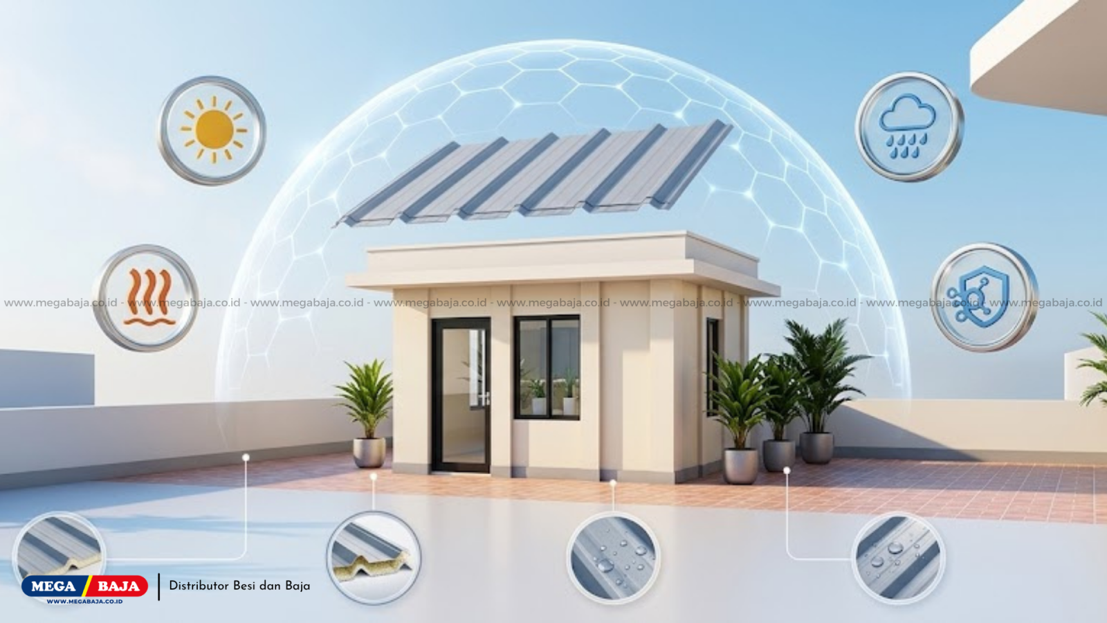 Atap uPVC Mega Wall Solusi Modern Anti Korosi Dan Tahan Cuaca Ekstrem
