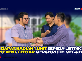 Momen Bahagia Penyerahan Hadiah Sepeda Listrik Pada Gebyar Merah Putih di Mega Baja di  Slawi !!