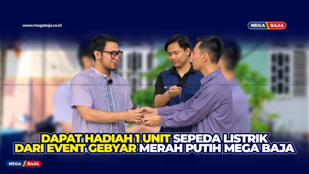 Momen Bahagia Penyerahan Hadiah Sepeda Listrik Pada Gebyar Merah Putih di Mega Baja di Slawi !!