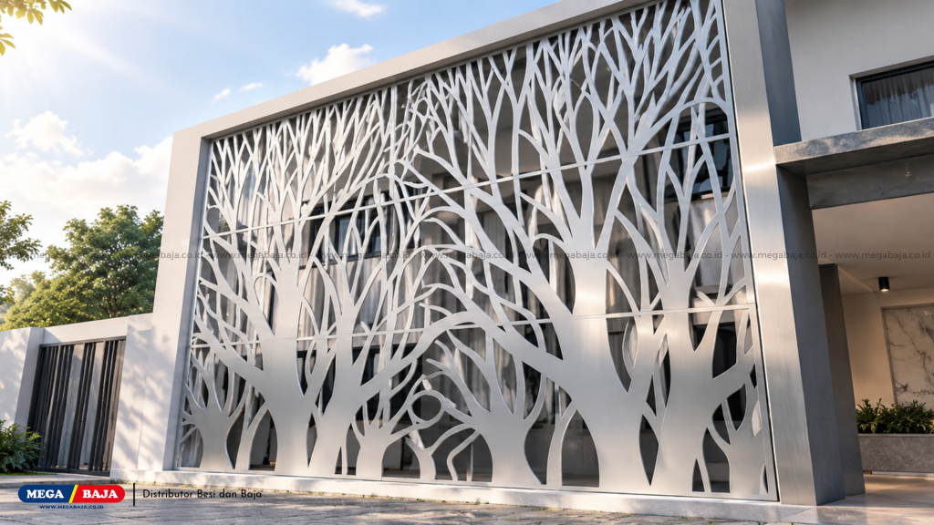 Mewujudkan Rumah Bertema Edukasi Industrial dengan Besi Plat Laser Cutting