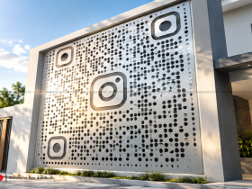 PLAT CUTTING MOTIF QR : Mewujudkan Rumah Bertema Edukasi Industrial dengan Besi Plat Laser Cutting