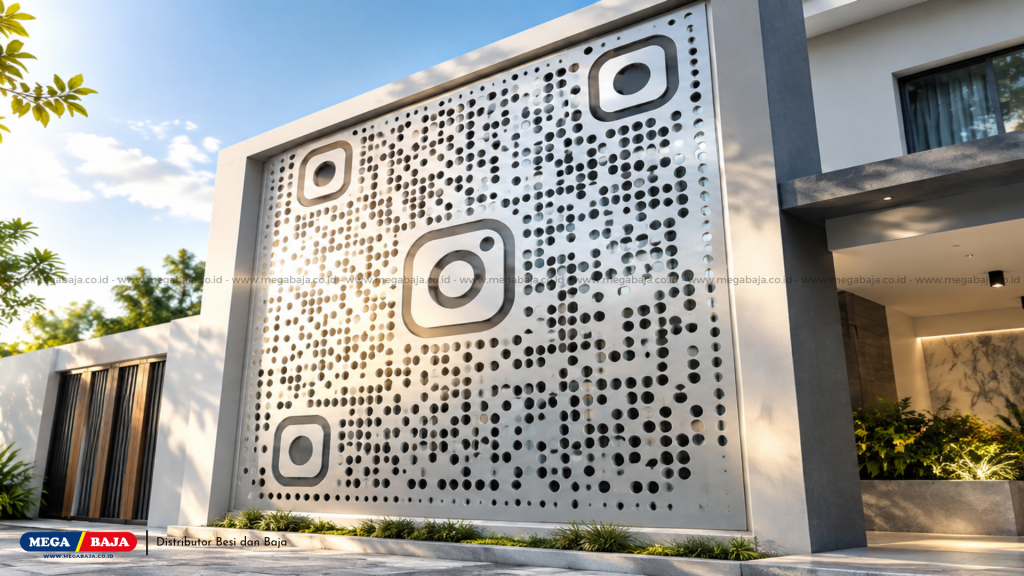 PLAT CUTTING MOTIF QR : Mewujudkan Rumah Bertema Edukasi Industrial dengan Besi Plat Laser Cutting