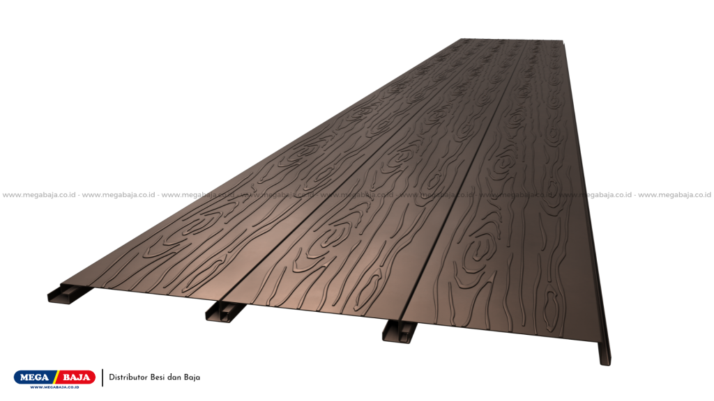 Kecantikan Motif Kayu Lantai Modern dengan Mega Deck Motif Serat Kayu dari Mega Baja