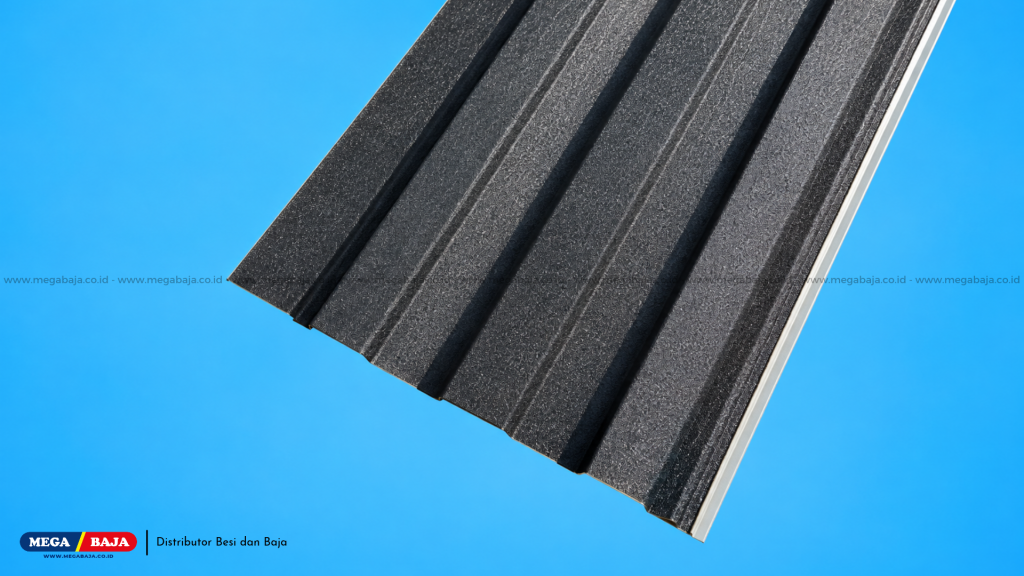 PLADIMET DINDING METAL  HITAM ROKAN MATTE