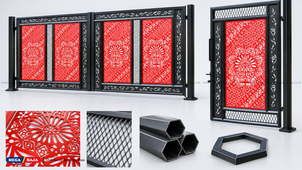  Gate Set Material (Set Pagar & Gerbang Eksklusif)