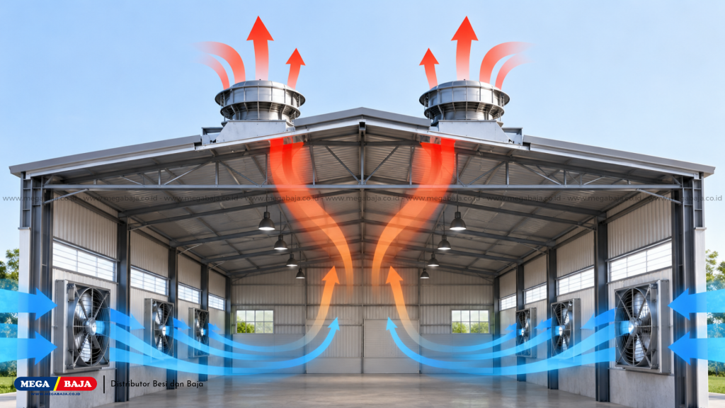 Ventilasi Mekanis Pergudangan (Mechanical / Forced Ventilation)