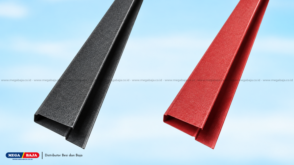 Pladimet List Plafon Matte - Hitam Rokan Matte dan Merah Gaharu Matte.
