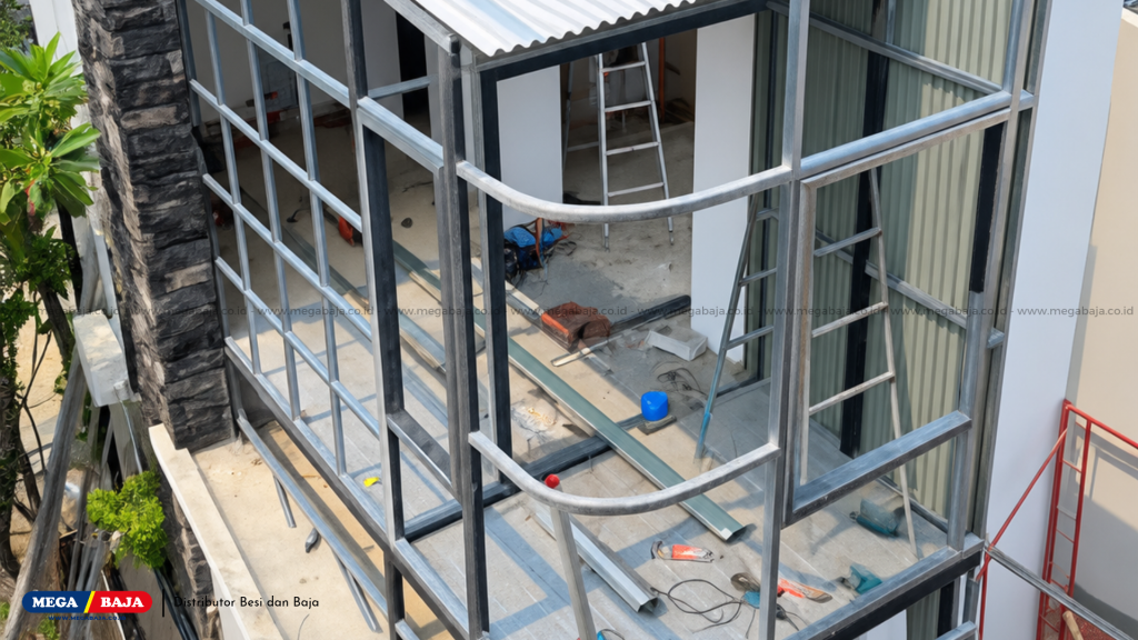 Perpaduan antara struktur kokoh hollow, kekuatan lantai megadek, serta estetika Dinding Pladimet Matte Black