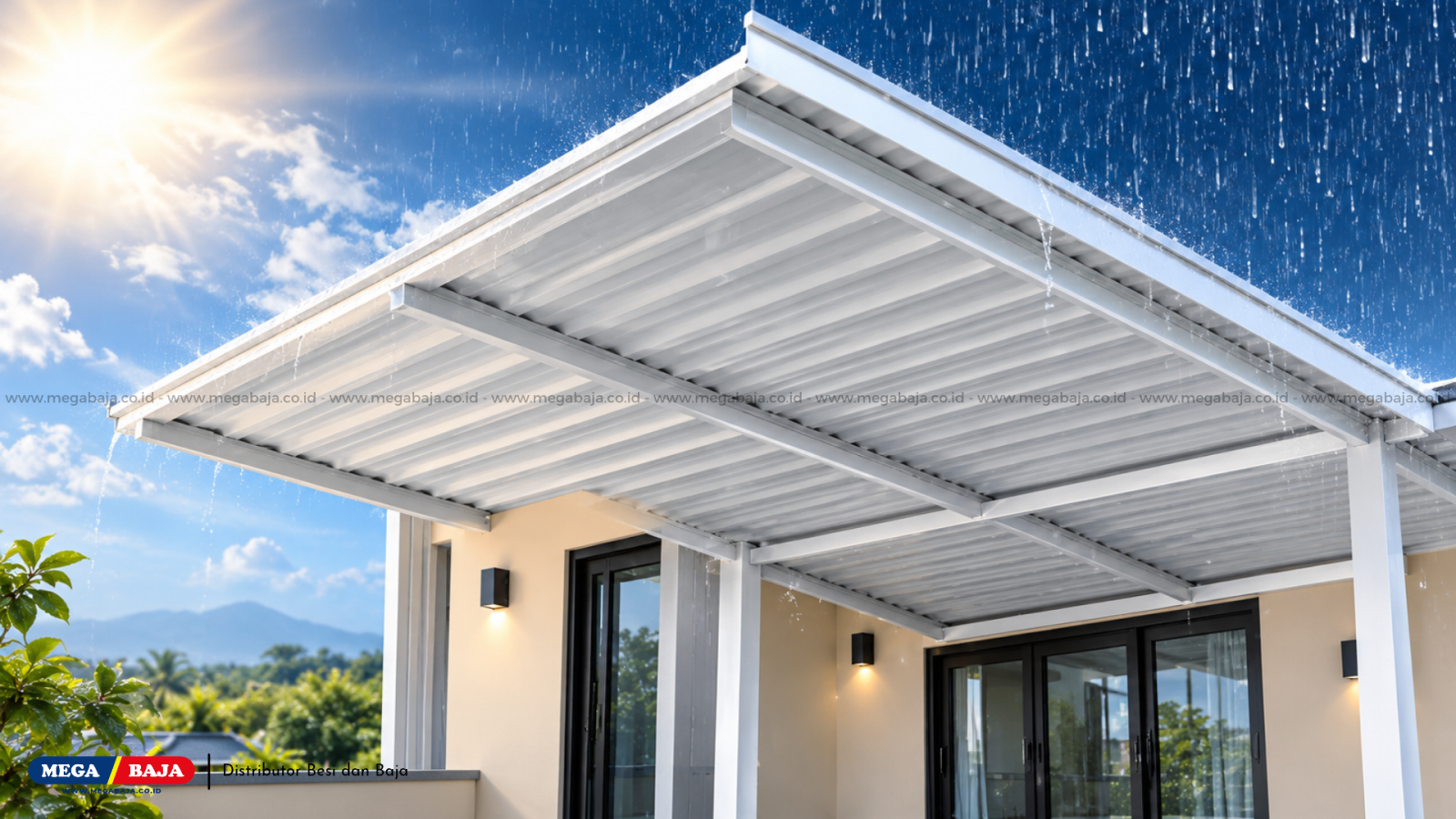 Bangunan Sejuk dan Tahan Lama dengan Atap UPVC Mega Shield Pilihan Dua Musim !