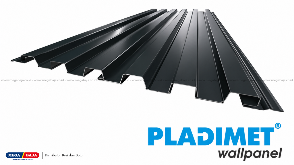 Pladimet Wallpanel & Atap Penutup: Lembaran atap bergelombang dengan coating berkualitas tinggi