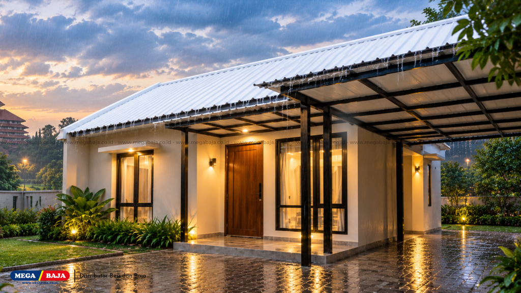 Hunian Sejuk Bebas Bising: Atap UPVC Putih 760 mm untuk Gaya Hidup Modern