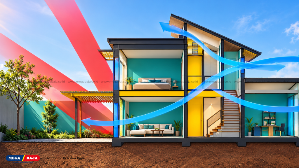 Wujud Arsitektur Berkelanjutan (Green Architecture) - Rumah dengan Sirkulasi yang lancar